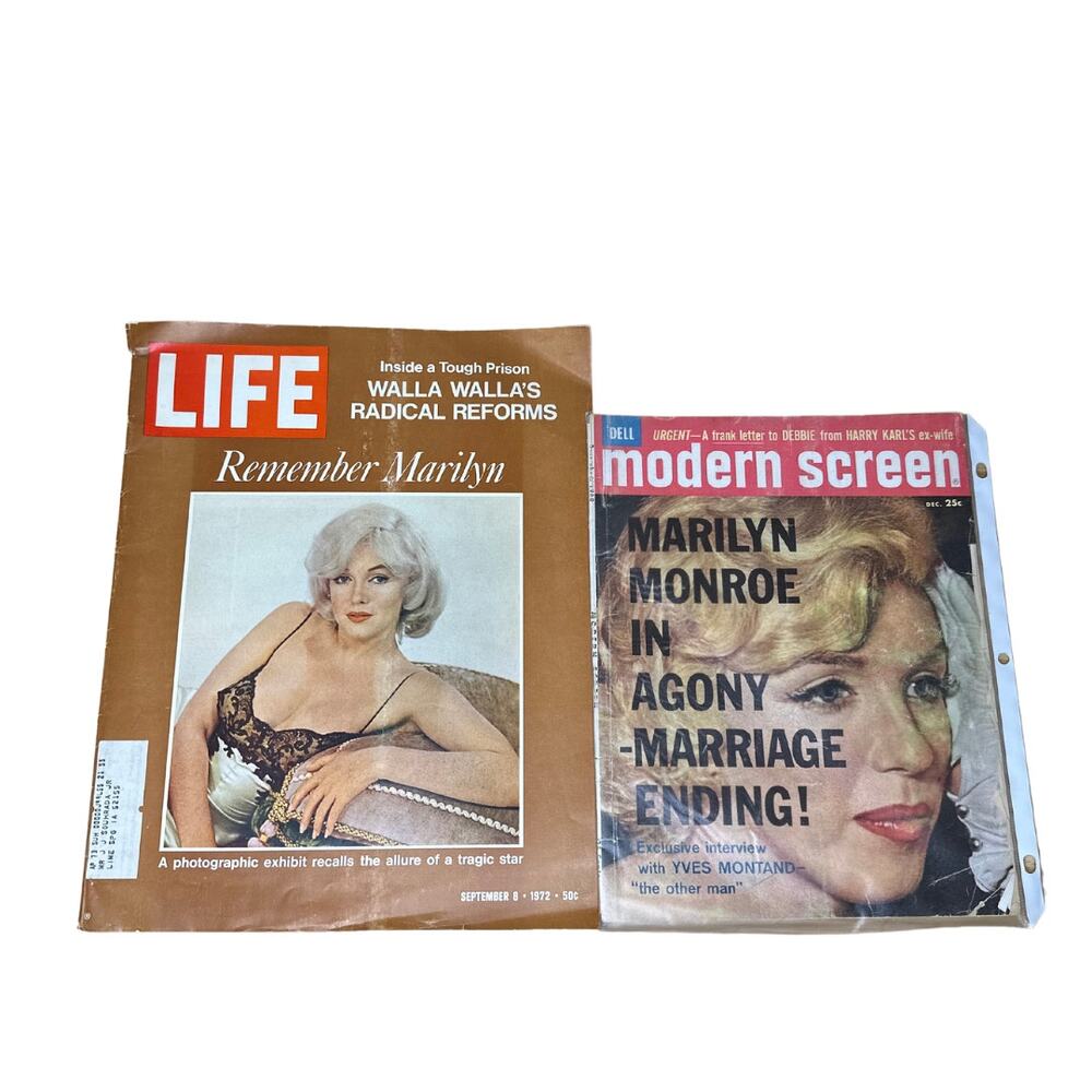 Vintage Marilyn Monroe Magazines Life Modern Screen 60s 70s Lot of‎ 2